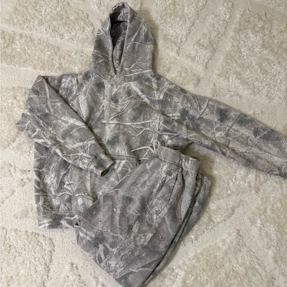 Abercrombie Grey Camouflage Hoodie (M) and Sweatpants Set (S)